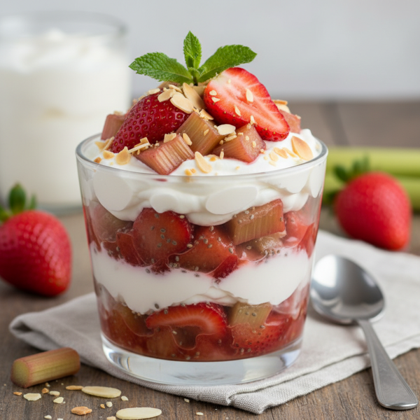 Low-Carb Strawberry Rhubarb Delight recipe