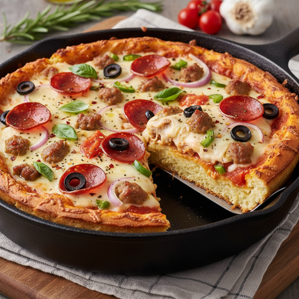 Low Carb Delight Skillet Pizza recipe