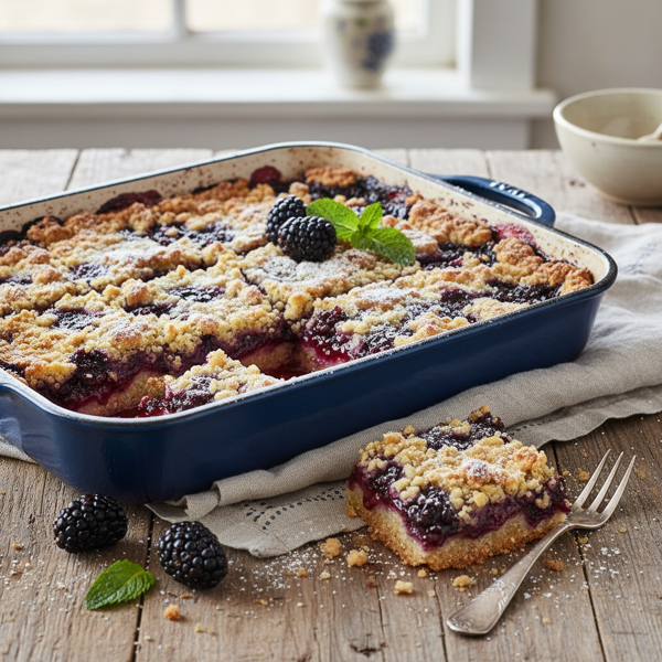Luscious Blackberry Crumble Bars recipe