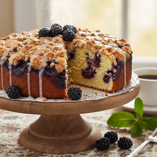 Luscious Blackberry Swirl Coffee Cake recipe