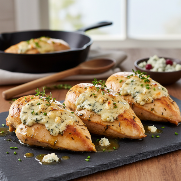 Luscious Blue Cheese-Infused Chicken Breasts recipe