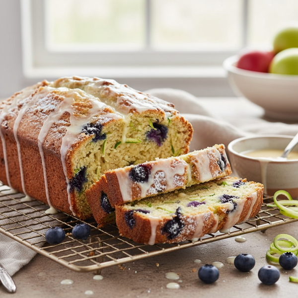 Luscious Blueberry-Zucchini Delight Bread recipe