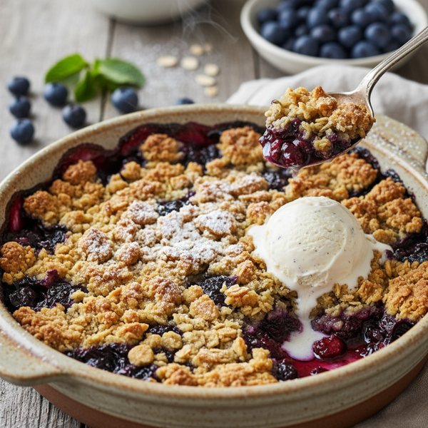 Luscious Blueberry Crumble Delight recipe