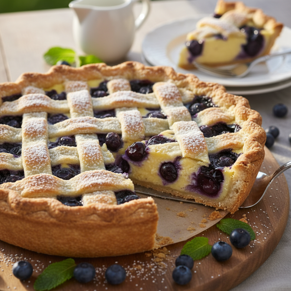 Luscious Blueberry Custard Pie recipe