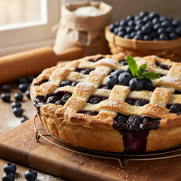 Luscious Blueberry Harvest Pie recipe