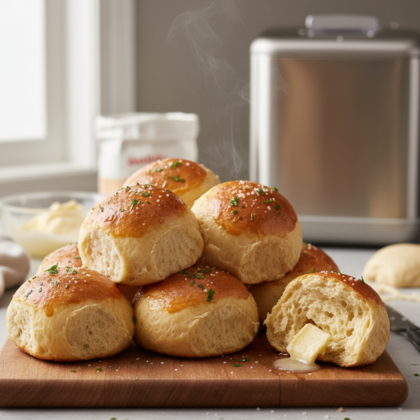 Luscious Buttery Bread Machine Dinner Rolls recipe