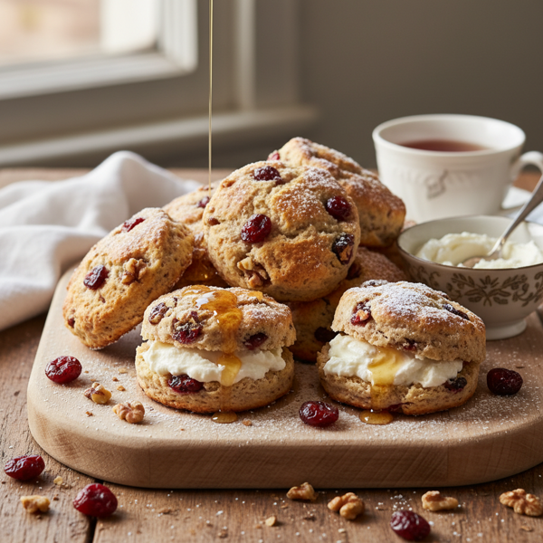 Luscious Cherry Nut Scones with Mascarpone recipe