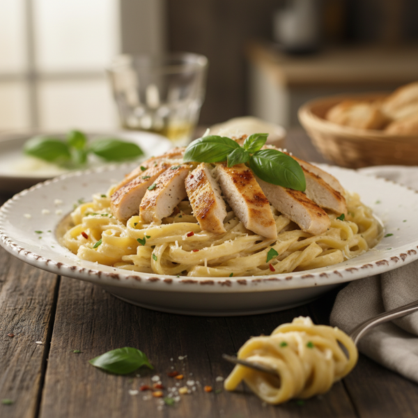 Luscious Chicken Alfredo Delight recipe