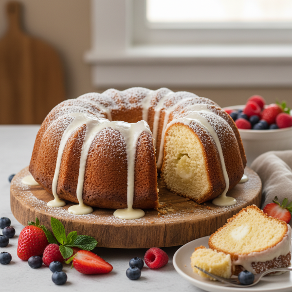 Luscious Cream Cheese Bundt Cake recipe
