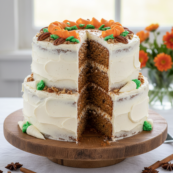 Luscious Cream Cheese Carrot Cake recipe