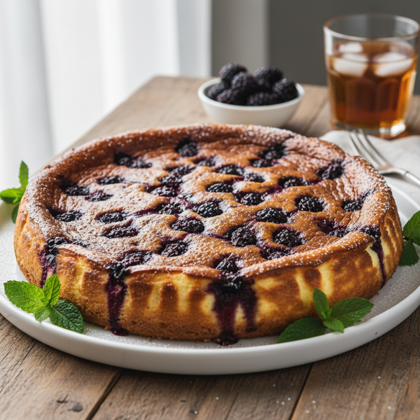Luscious Crustless Blackberry Cheesecake recipe