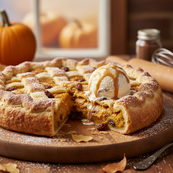 Luscious Deep Dish Pumpkin Strudel Pie recipe