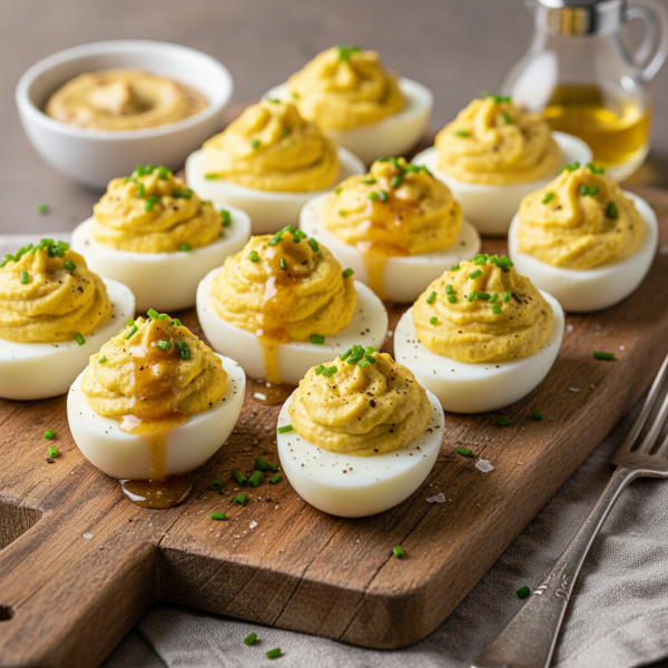 Luscious Dijon-Butter Deviled Eggs recipe
