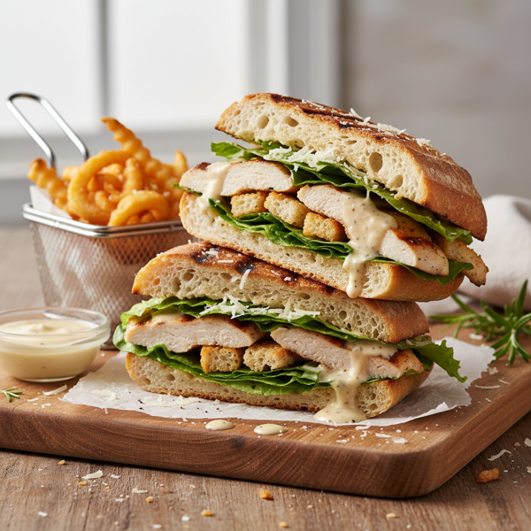 Luscious Grilled Chicken Caesar Sandwich recipe