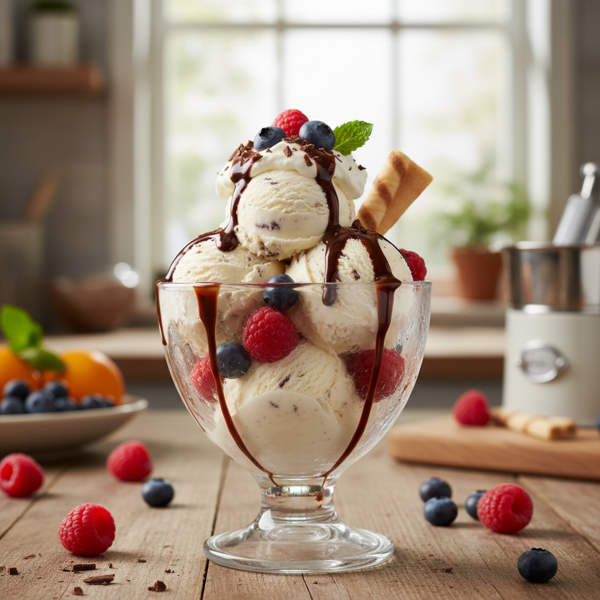 Luscious Homemade Ice Cream Delight recipe