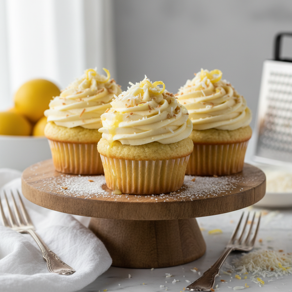 Luscious Lemon Coconut Dream Cupcakes recipe