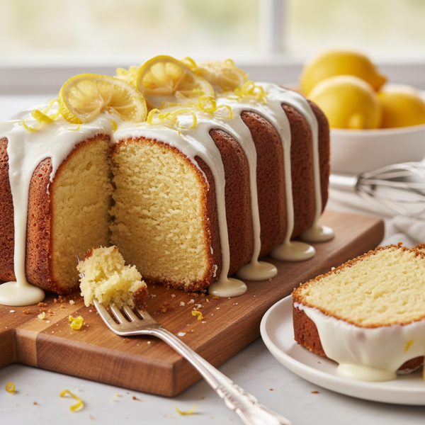 Luscious Lemon Sour Cream Pound Cake recipe