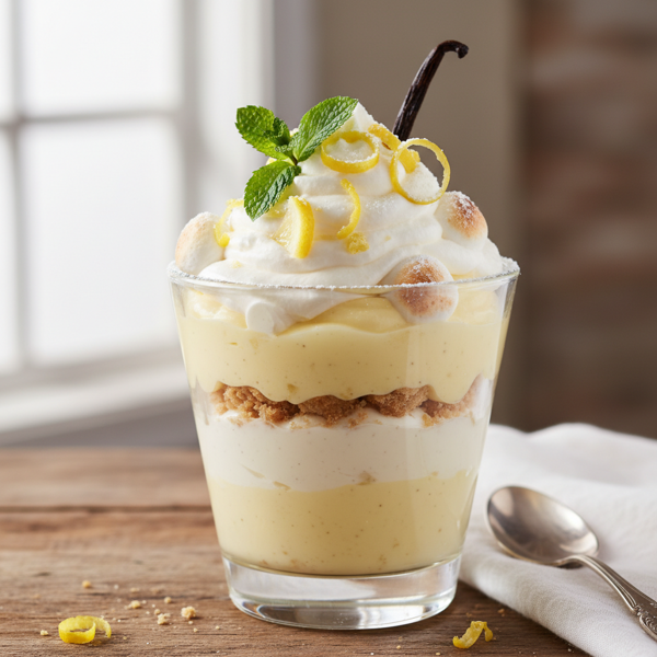 Luscious Lemon Vanilla Pudding Delight recipe