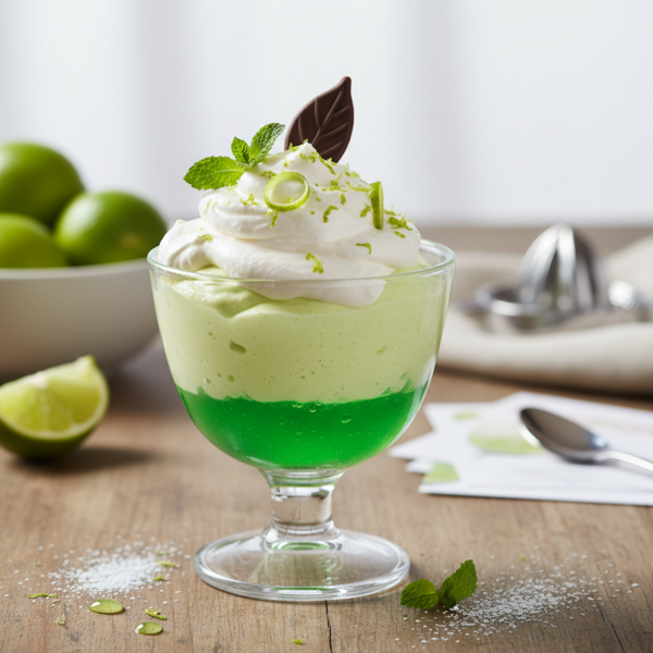 Luscious Lime Jell-O Mousse Delight recipe