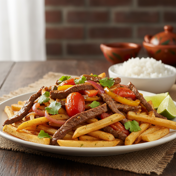 Luscious Lomo Saltado: Peruvian Beef Stir-Fry with Fries recipe