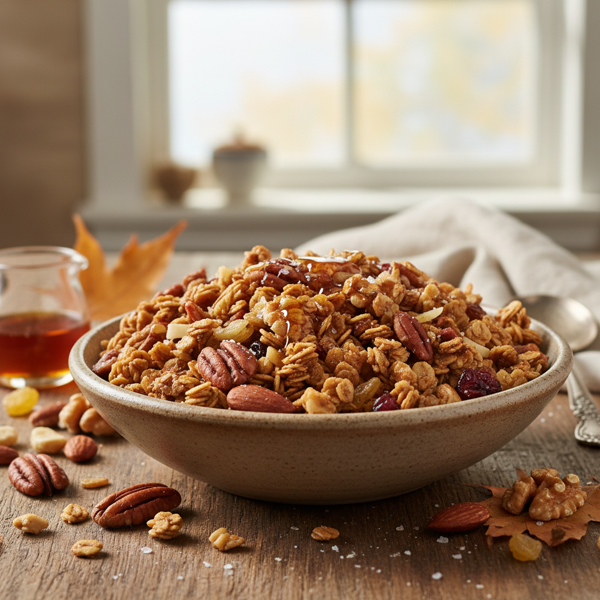 Luscious Maple Nut Granola recipe