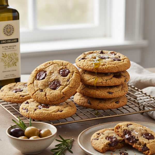 Luscious Olive Oil Chocolate Chip Cookies recipe