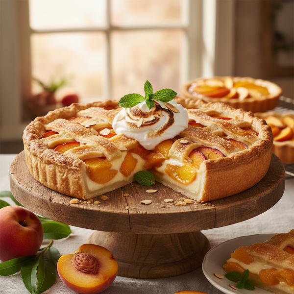 Luscious Peach Cream Pie recipe