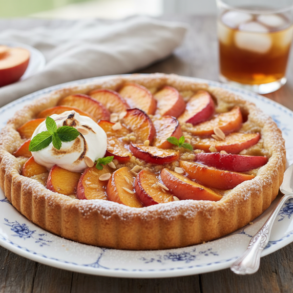 Luscious Peach Torte Delight recipe