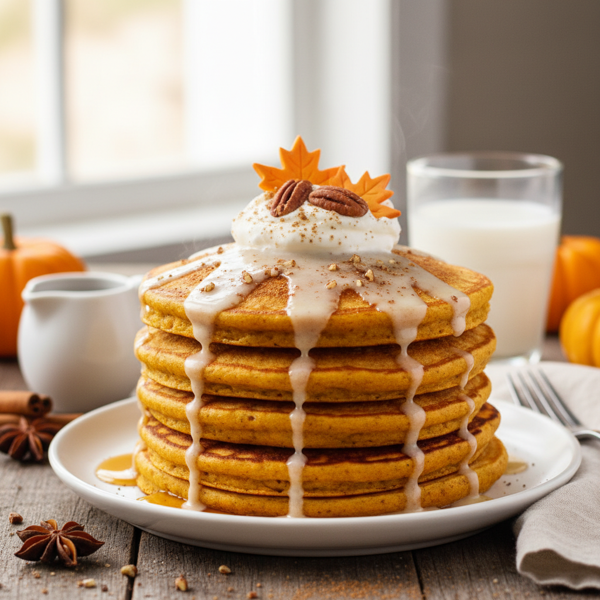 Luscious Pumpkin Spice Pancakes recipe
