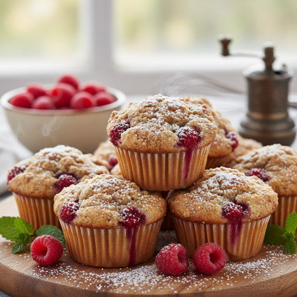 Luscious Raspberry Spice Muffins recipe