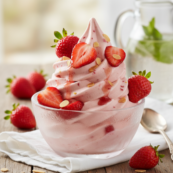 Luscious Strawberry Frozen Yogurt Delight recipe