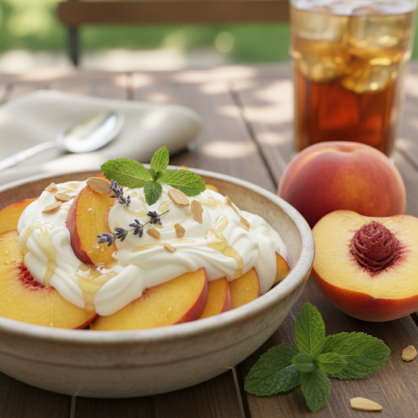 Luscious Summer Peaches with Cream Bliss recipe