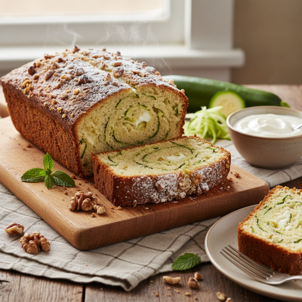 Luscious Zucchini Sour Cream Bread recipe