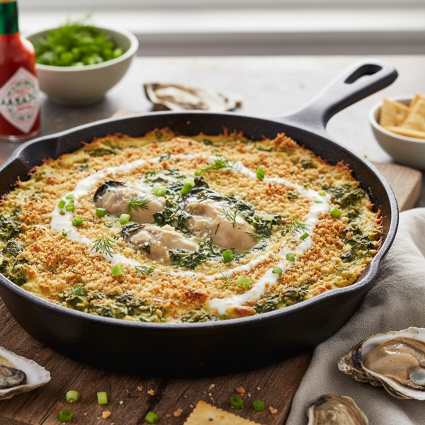 Lush Ranch Oyster Rockefeller Dip recipe