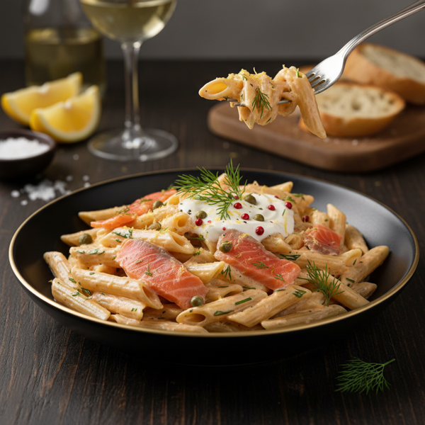 Luxe Creamy Smoked Salmon Penne recipe