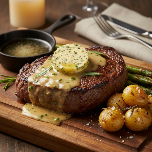Luxurious Bearnaise Butter Steak Delight recipe
