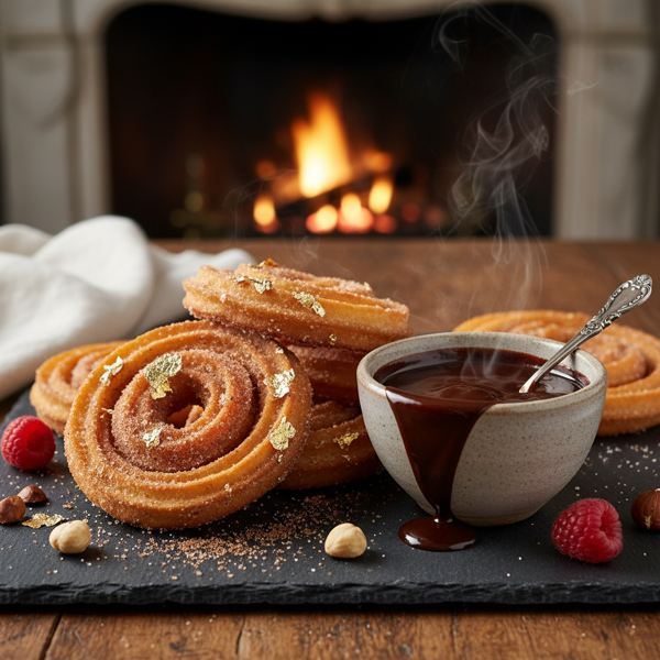 Luxurious Churros with Velvety Chocolate Sauce recipe