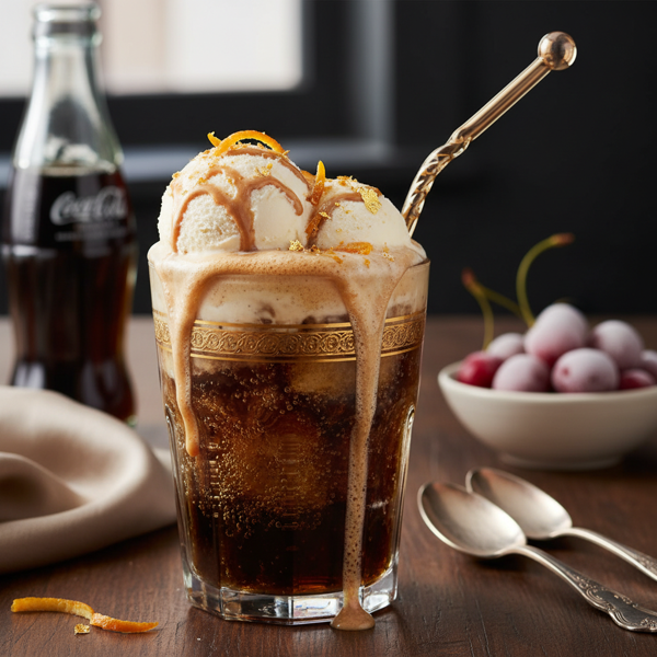 Luxurious Creamy Cola Float recipe