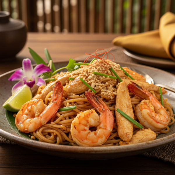 Luxurious Thai Shrimp & Chicken Pad Thai recipe