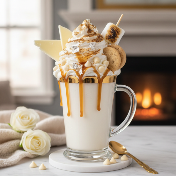 Luxurious White Hot Chocolate Delight recipe