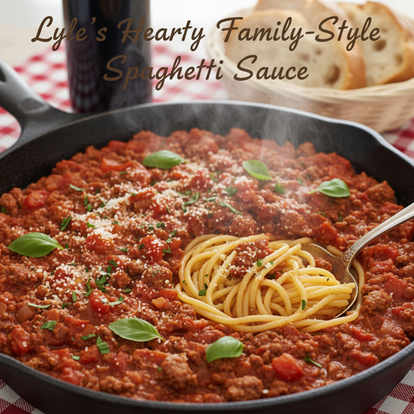 Lyle's Hearty Family-Style Spaghetti Sauce recipe