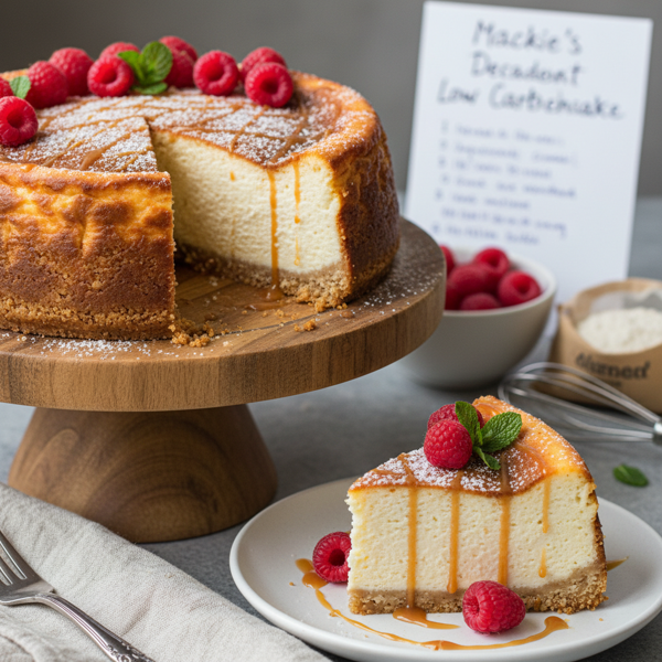 Mackie's Decadent Low Carb Cheesecake recipe