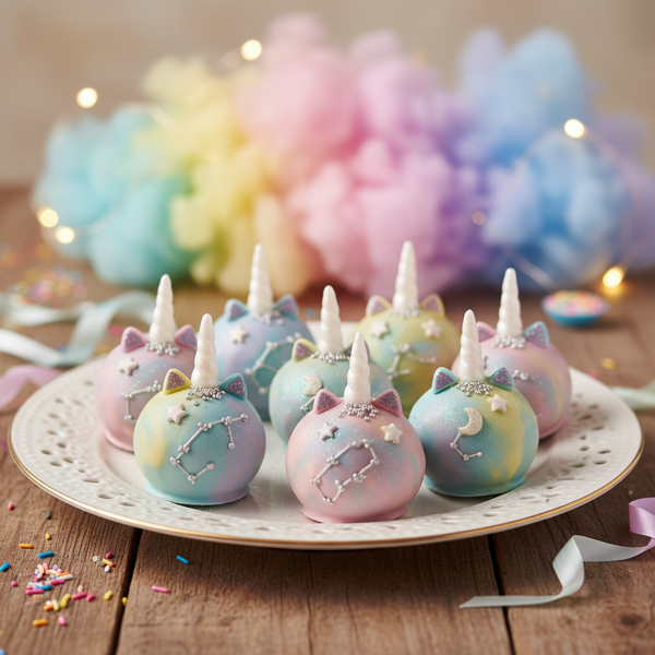 Magical Pusheenicorn Rainbow Cake Pops recipe