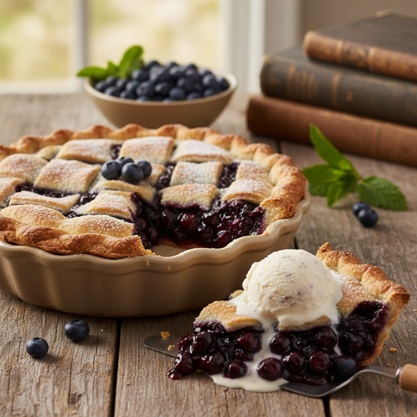 Maine Wild Blueberry Delight Pie recipe