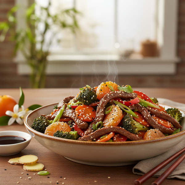 Mandarin Beef & Vegetable Stir-Fry recipe