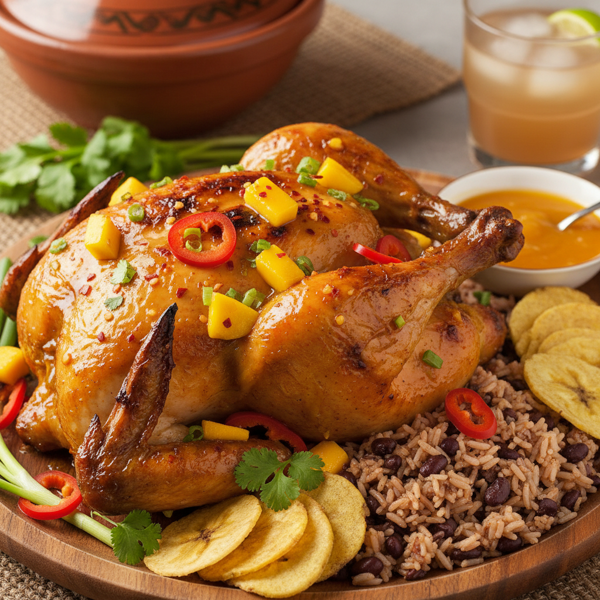 Mango-Glazed Haitian Chicken Delight recipe