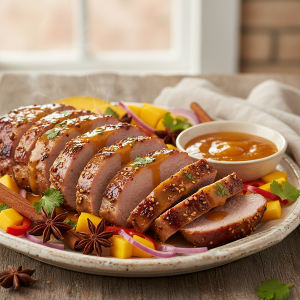 Mango-Glazed Spiced Pork Tenderloin recipe