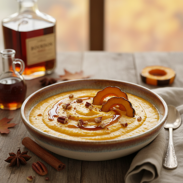 Maple-Bourbon Acorn Squash Purée recipe