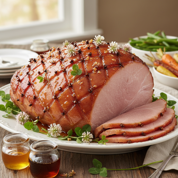 Maple-Clover Honey-Glazed Ham Delight recipe