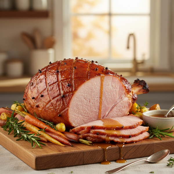 Maple-Dijon Glazed Baked Ham recipe